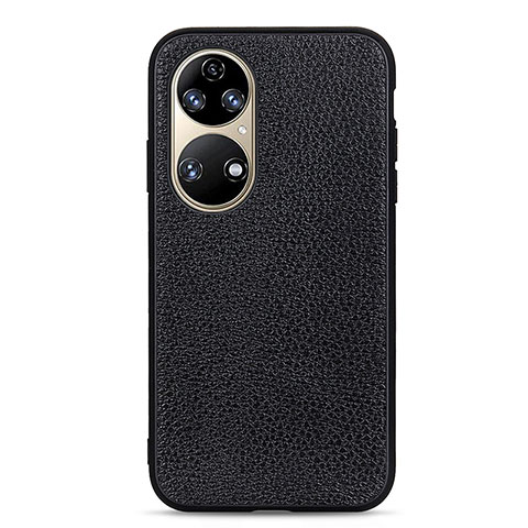 Coque Luxe Cuir Housse Etui B02H pour Huawei P50 Noir