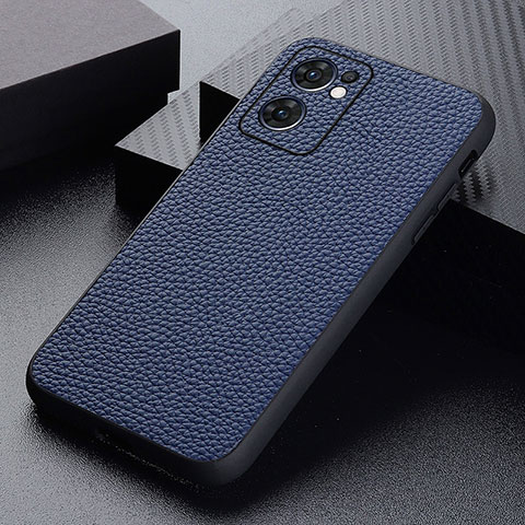 Coque Luxe Cuir Housse Etui B02H pour Oppo Find X5 Lite 5G Bleu