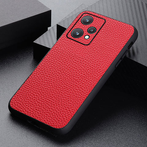 Coque Luxe Cuir Housse Etui B02H pour Realme 9 5G Rouge