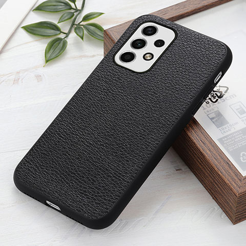 Coque Luxe Cuir Housse Etui B02H pour Samsung Galaxy A23 4G Noir