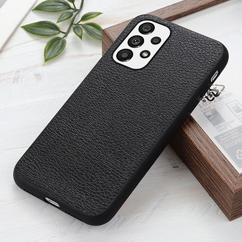 Coque Luxe Cuir Housse Etui B02H pour Samsung Galaxy A73 5G Noir