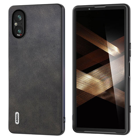 Coque Luxe Cuir Housse Etui B02H pour Sony Xperia 5 V Noir