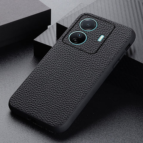 Coque Luxe Cuir Housse Etui B02H pour Vivo T1 5G Noir