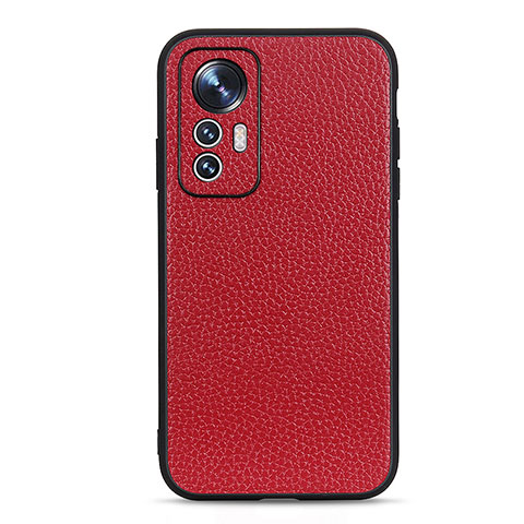 Coque Luxe Cuir Housse Etui B02H pour Xiaomi Mi 12S 5G Rouge