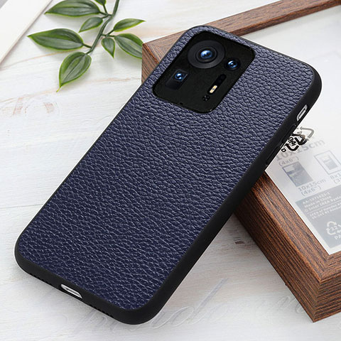 Coque Luxe Cuir Housse Etui B02H pour Xiaomi Mi Mix 4 5G Bleu