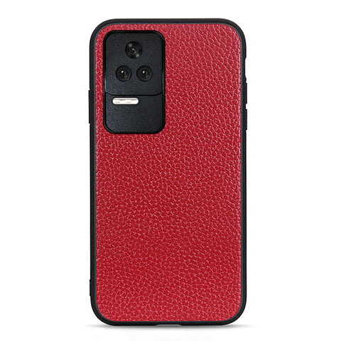 Coque Luxe Cuir Housse Etui B02H pour Xiaomi Redmi K50 5G Rouge