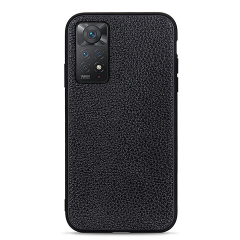 Coque Luxe Cuir Housse Etui B02H pour Xiaomi Redmi Note 11 Pro 4G Noir