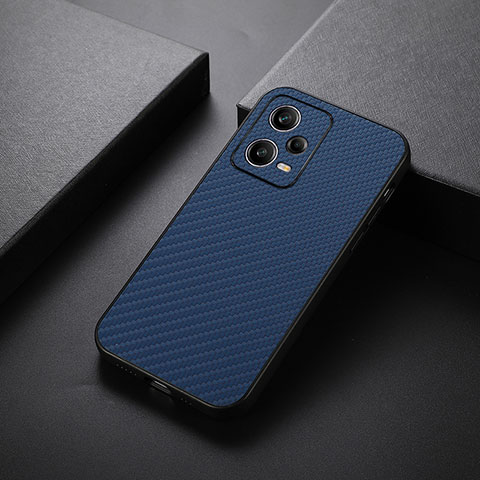 Coque Luxe Cuir Housse Etui B02H pour Xiaomi Redmi Note 12 Pro 5G Bleu