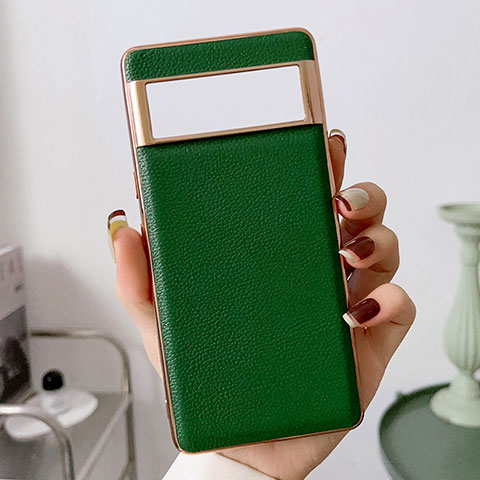 Coque Luxe Cuir Housse Etui B03H pour Google Pixel 6 Pro 5G Vert