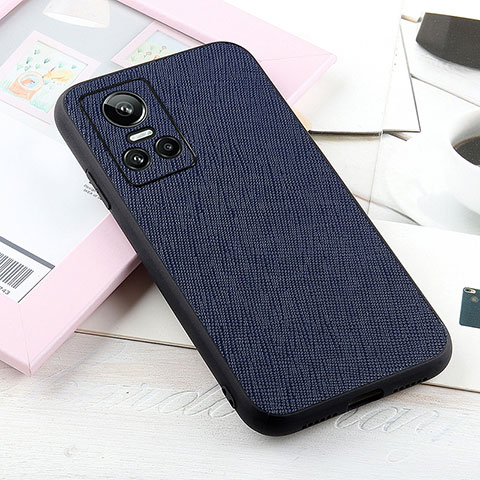 Coque Luxe Cuir Housse Etui B03H pour Realme GT Neo3 5G Bleu