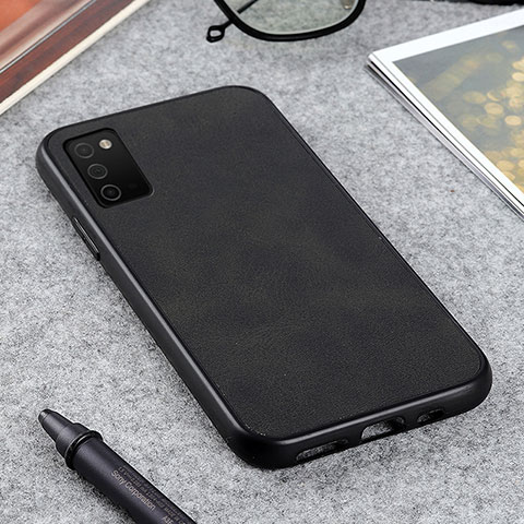 Coque Luxe Cuir Housse Etui B03H pour Samsung Galaxy M02s Noir