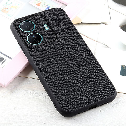 Coque Luxe Cuir Housse Etui B03H pour Vivo T1 5G Noir