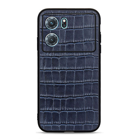 Coque Luxe Cuir Housse Etui B04H pour Oppo K10 5G Bleu