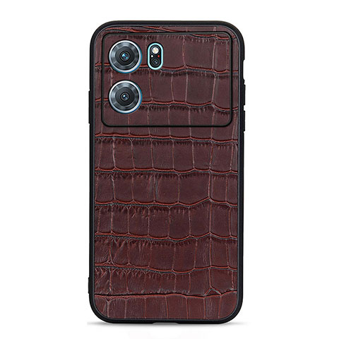 Coque Luxe Cuir Housse Etui B04H pour Oppo K10 5G Marron