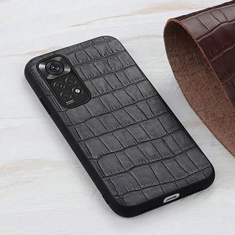 Coque Luxe Cuir Housse Etui B04H pour Xiaomi Redmi Note 11S 4G Noir