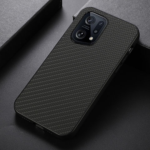 Coque Luxe Cuir Housse Etui B05H pour Oppo Find X5 5G Noir