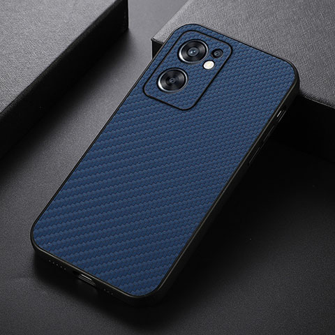 Coque Luxe Cuir Housse Etui B05H pour Oppo Reno7 SE 5G Bleu