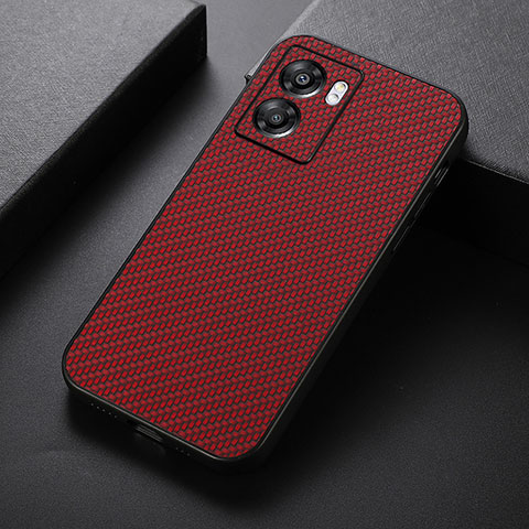 Coque Luxe Cuir Housse Etui B05H pour Realme Q5i 5G Rouge