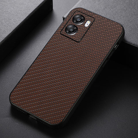 Coque Luxe Cuir Housse Etui B05H pour Realme V23 5G Marron