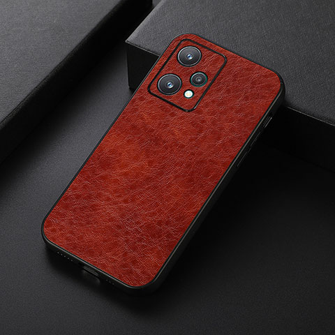 Coque Luxe Cuir Housse Etui B05H pour Realme V25 5G Marron