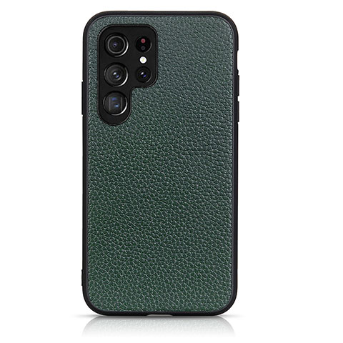 Coque Luxe Cuir Housse Etui B05H pour Samsung Galaxy S21 Ultra 5G Vert