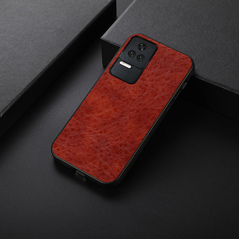 Coque Luxe Cuir Housse Etui B05H pour Xiaomi Poco F4 5G Marron