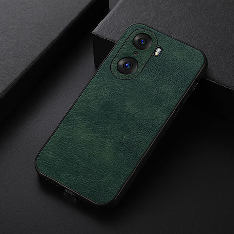 Coque Luxe Cuir Housse Etui B06H pour Huawei Honor 60 5G Vert