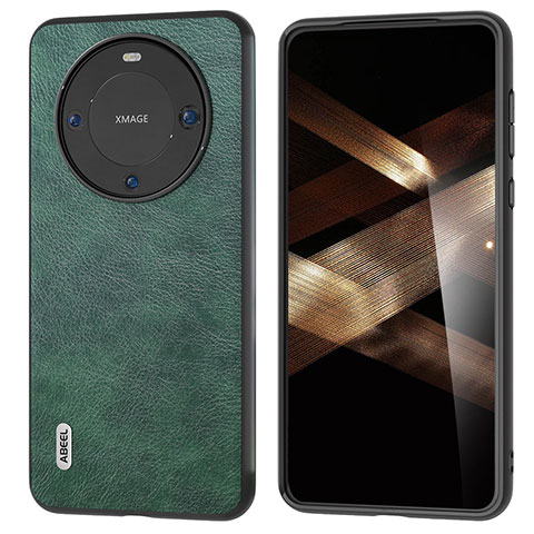 Coque Luxe Cuir Housse Etui B06H pour Huawei Mate 60 Vert