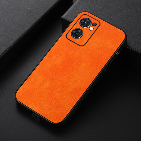 Coque Luxe Cuir Housse Etui B06H pour OnePlus Nord CE 2 5G Orange