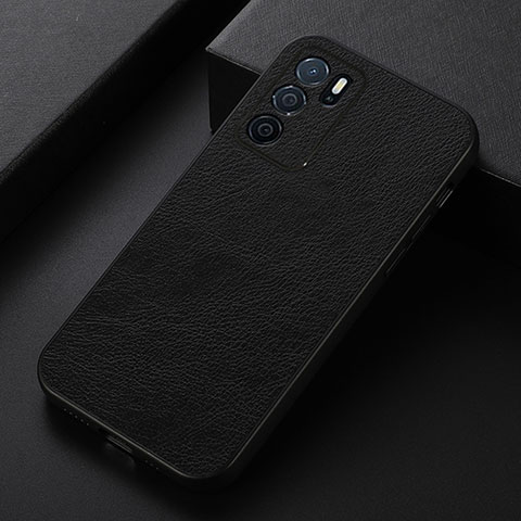 Coque Luxe Cuir Housse Etui B06H pour Oppo A16 Noir