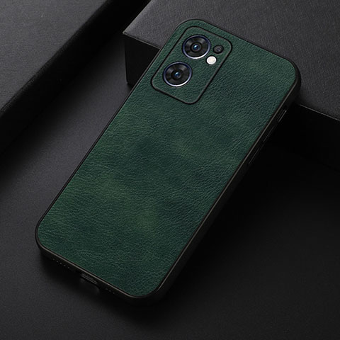 Coque Luxe Cuir Housse Etui B06H pour Oppo Find X5 Lite 5G Vert