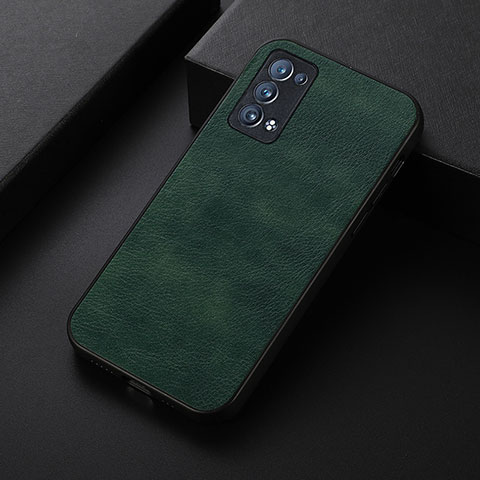 Coque Luxe Cuir Housse Etui B06H pour Oppo Reno6 Pro 5G Vert