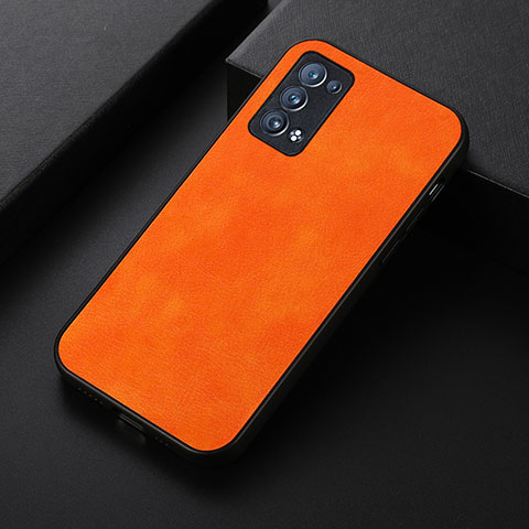 Coque Luxe Cuir Housse Etui B06H pour Oppo Reno6 Pro+ Plus 5G Orange