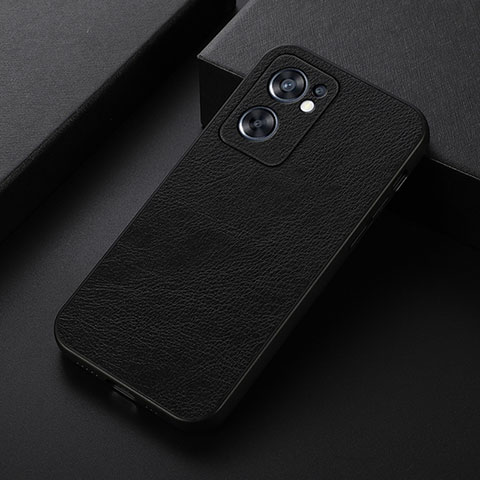 Coque Luxe Cuir Housse Etui B06H pour Oppo Reno7 SE 5G Noir