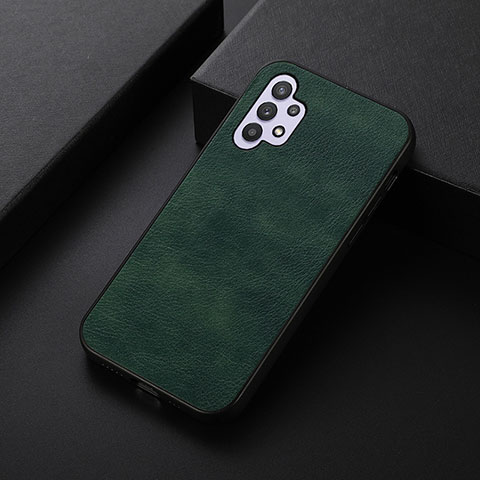 Coque Luxe Cuir Housse Etui B06H pour Samsung Galaxy A32 4G Vert