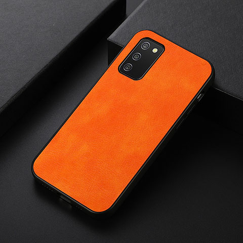 Coque Luxe Cuir Housse Etui B06H pour Samsung Galaxy M02s Orange