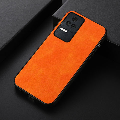 Coque Luxe Cuir Housse Etui B06H pour Xiaomi Redmi K50 Pro 5G Orange