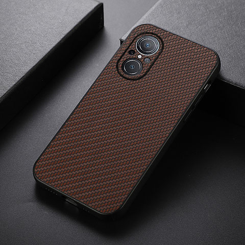 Coque Luxe Cuir Housse Etui B07H pour Huawei Honor 50 SE 5G Marron