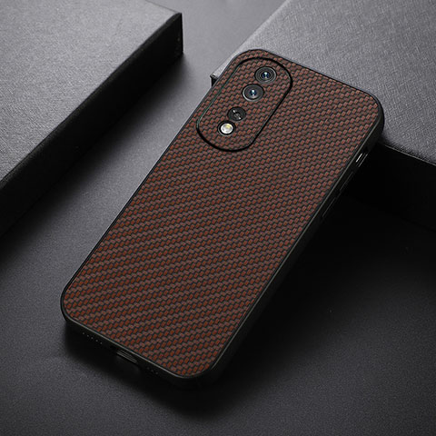 Coque Luxe Cuir Housse Etui B07H pour Huawei Honor 80 5G Marron