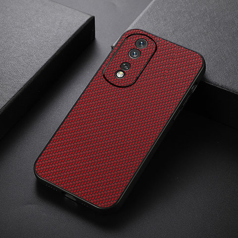 Coque Luxe Cuir Housse Etui B07H pour Huawei Honor 80 5G Rouge