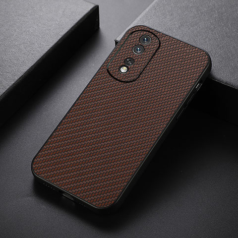 Coque Luxe Cuir Housse Etui B07H pour Huawei Honor 80 Pro 5G Marron