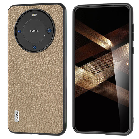 Coque Luxe Cuir Housse Etui B07H pour Huawei Mate 60 Pro+ Plus Marron