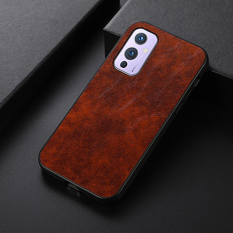 Coque Luxe Cuir Housse Etui B07H pour OnePlus 9 5G Brun Clair