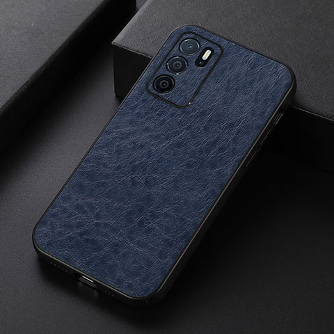 Coque Luxe Cuir Housse Etui B07H pour Oppo A16s Bleu