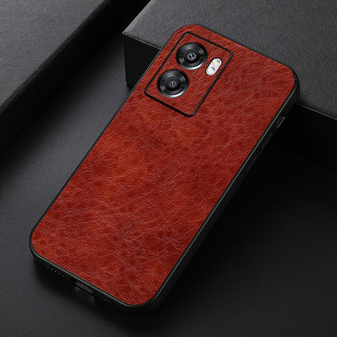 Coque Luxe Cuir Housse Etui B07H pour Realme V23 5G Marron