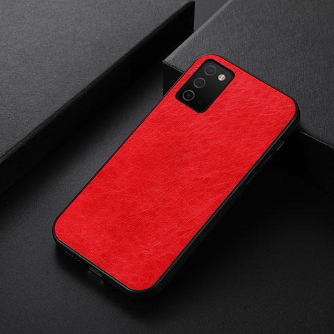 Coque Luxe Cuir Housse Etui B07H pour Samsung Galaxy A03s Rouge