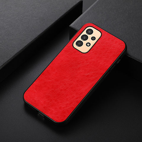 Coque Luxe Cuir Housse Etui B07H pour Samsung Galaxy A13 4G Rouge