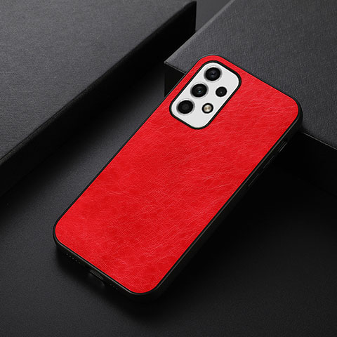 Coque Luxe Cuir Housse Etui B07H pour Samsung Galaxy A23 5G Rouge