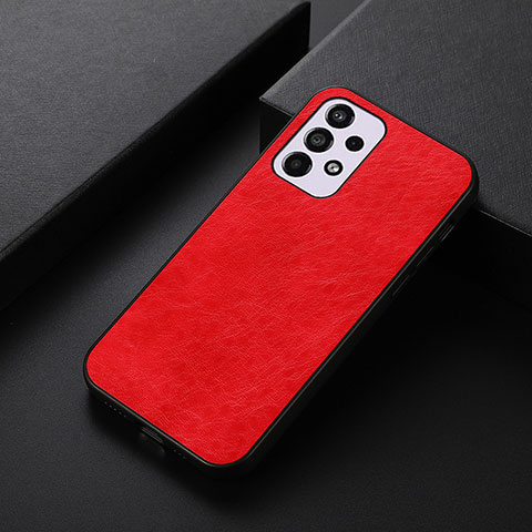 Coque Luxe Cuir Housse Etui B07H pour Samsung Galaxy A33 5G Rouge