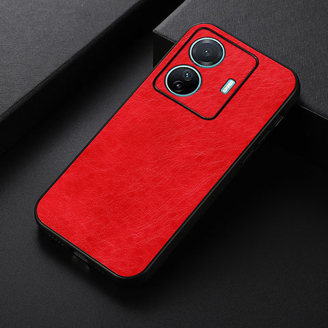 Coque Luxe Cuir Housse Etui B07H pour Vivo T1 5G Rouge